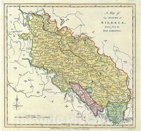 Historic Map : The Duchy of Silesia, Poland, Wilkinson, 1792, Vintage Wall Art in 2021 | Vintage ...