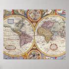 Rustic Old World Map Poster | Zazzle.com