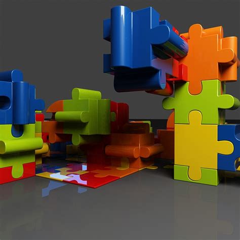 3d Model Jigsaw Puzzle Building Blocks