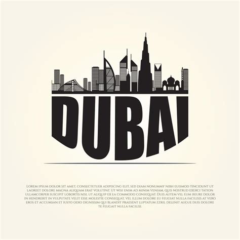 City view of dubai with paper cut style 14525918 Vector Art at Vecteezy