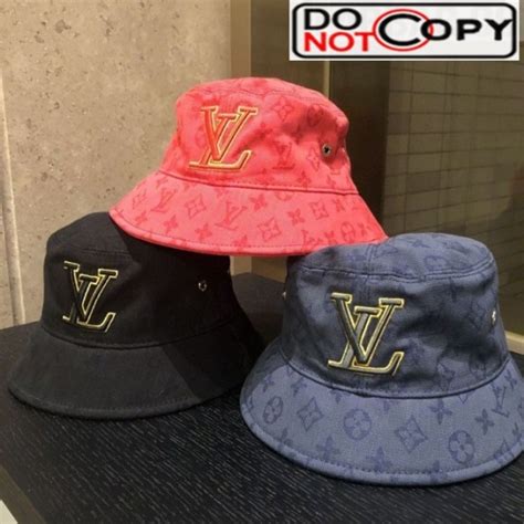 Louis Vuitton LV Denim Bucket Hat Black/Red/Blue