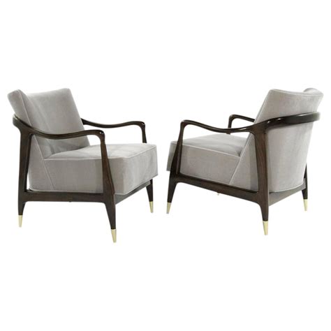 Midcentury Sculptural Gio Ponti Style Walnut Lounge Chairs, 1950s | Chairish | Vintage lounge ...