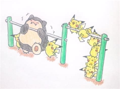 pokemon snorlax y pikachu by Emilys14 on DeviantArt