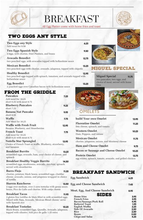 Breakfast Menu – Kitchen Tex-Mex Restaurant BYOB | Red Bank, NJ ...