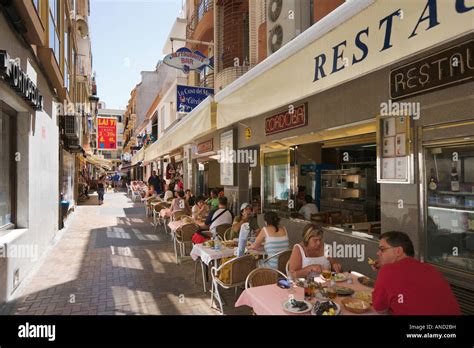 Restaurant in Old Town, Benidorm, Costa Blanca, Spain Stock Photo - Alamy