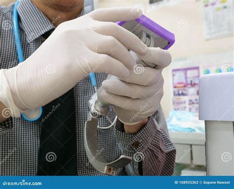 Preparing a Video Laryngoscope for Endotracheal Intubation Stock Photo - Image of doctor ...