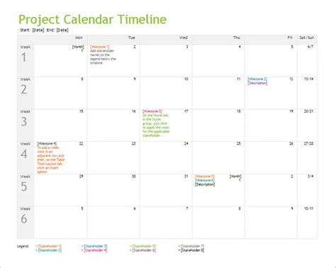 10+ Calendar Timeline Templates - Word | Google Docs | PowerPoint ...