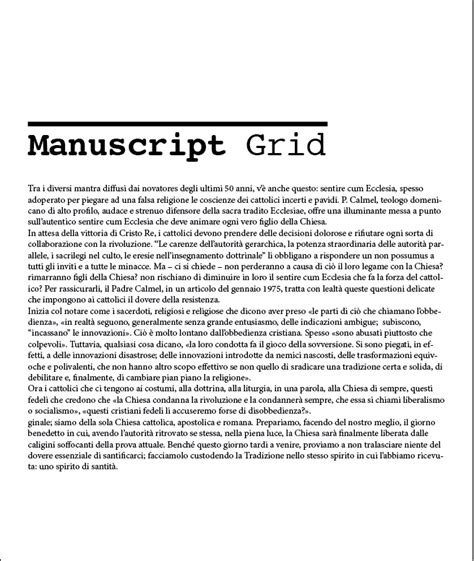 Manuscript Grid | Typography inspiration, Grid layouts, Typography