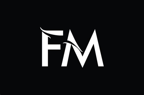 FM Monogram Logo Design By Vectorseller | TheHungryJPEG