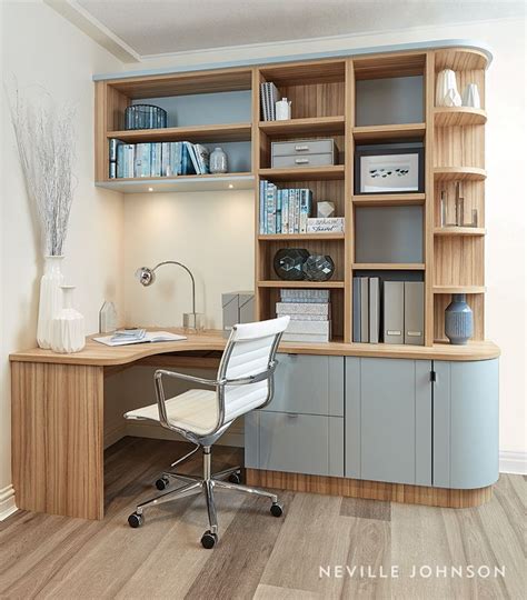 Modern Study Furniture with Roma Timber Finish in Bluebell Color