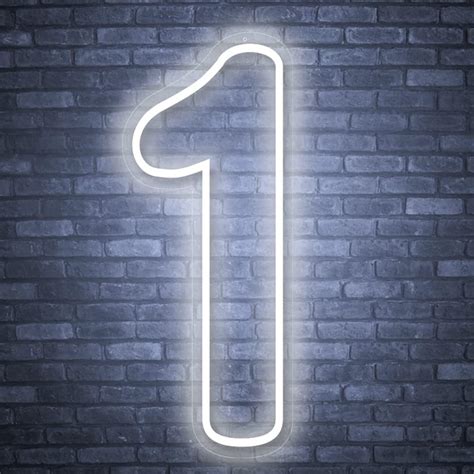 Amazon.com : LED Neon Number 1 Sign Happy Birthday Neon Light One Sign for Baby First Birthday ...