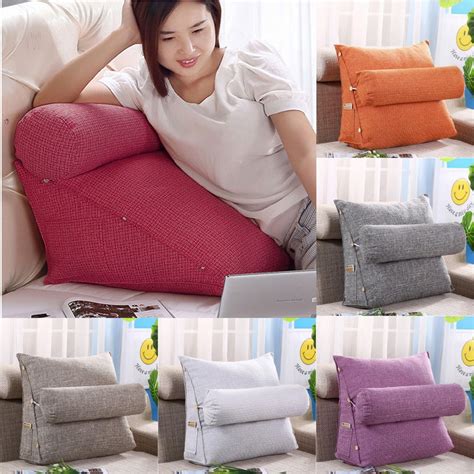 Large Adjustable Back Wedge Cushion Pillow 24x20x8inch Sofa Bed Office Chair Rest Cushion Neck ...