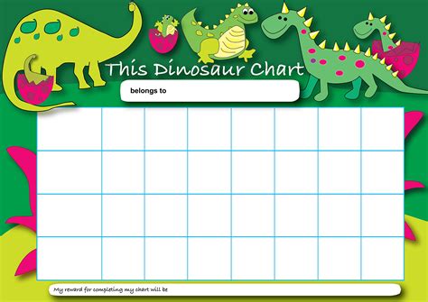 Buy SuperStickers A4 Dinosaur Reward Chart with 50 Stickers Online at ...