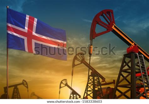 Iceland Oil Industry Concept Industrial Illustration Stock Illustration 1583338603 | Shutterstock