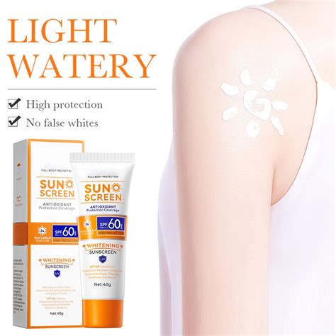 SunscreenSPF60+ Long Term Against Sunburn Aging Moisturizer Natural & Organic Hydrates And Skin ...