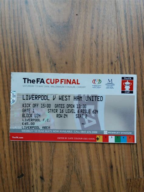 2006 FA Cup Final Programme & Ticket – Liverpool vs West Ham Utd – Cup ...