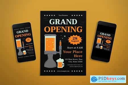 Grand Opening Bar Flyer & Instagram Post » Free Download Photoshop Vector Stock image Via ...