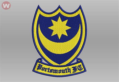 Portsmouth FC logo 2 Machine embroidery design 3 sizes | Etsy