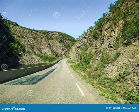 Scenic Mountain Road in Norway in Summer Stock Photo - Image of rural, landscape: 111575882