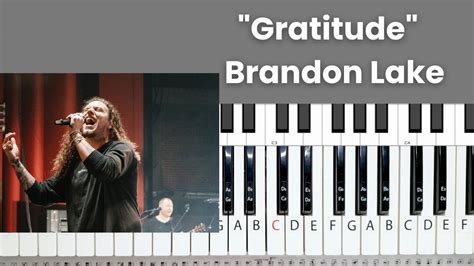 Gratitude - Piano Tutorial and Chords - Brandon Lake - YouTube