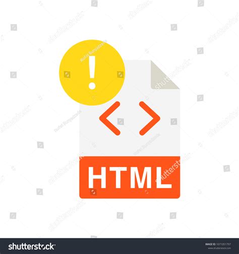 Html Warning Icon Stock Vector (Royalty Free) 1071051797 | Shutterstock