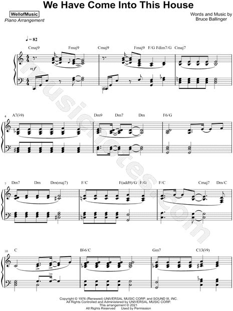 WellofMusic "We Have Come into His House" Sheet Music (Piano Solo) in C ...