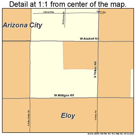 Eloy Arizona Street Map 0422360