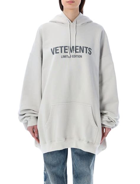 Vetements Logo Limited Edition Hoodie in Gray | Lyst