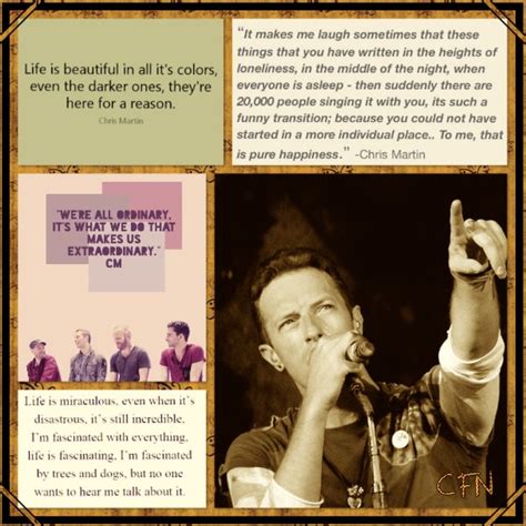 I love Chris' quotes. Good stuff. #chrismartin #quotes #collage #coldplay #cfn2017 | Chris ...