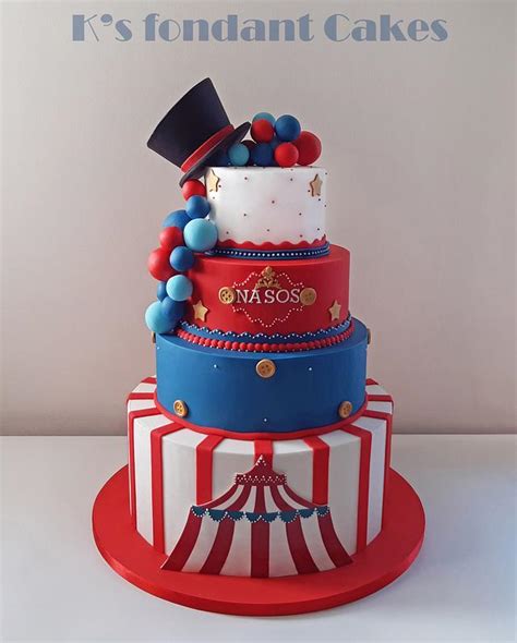 Circus themed cake - Decorated Cake by K's fondant Cakes - CakesDecor