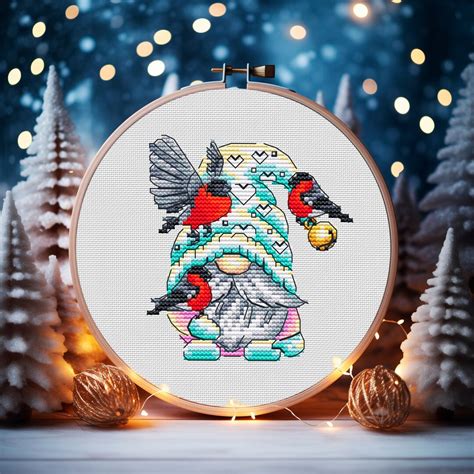 Gnome Cross Stitch, Christmas Gnome, Christmas Cross Stitch Pattern Pdf ...