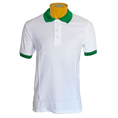 Buy Other Men's polo t-shirt- white ,Green Collar online | Jumia Uganda