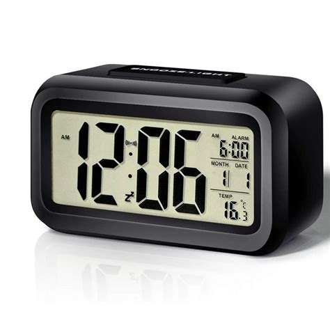 Smart Night Light Digital Alarm Clock - Black | at Mighty Ape Australia