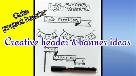 How to make header & banner for school project|Title design ideas|Easy ...