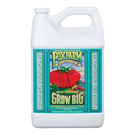 FoxFarm FX14011 Grow Big Hydroponic Liquid Concentrate Fertilizer, 1 ...