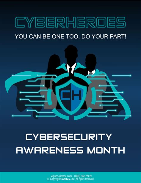 “Cybersecurity Awareness Month” Awareness Poster