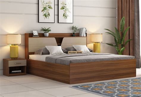 Buy Evaline Bed With Box Storage (King Size, Exotic Teak Finish) Online ...