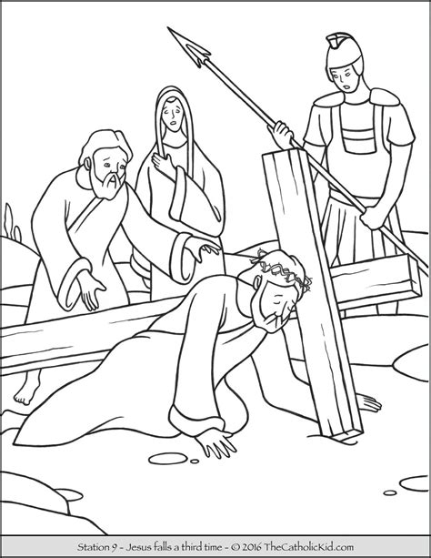 Stations of the Cross Coloring Pages - The Catholic Kid