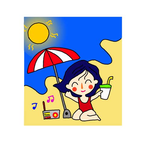 How to Draw a Summer Beach Scene - Step by Step Easy Drawing Guides - Drawing Howtos