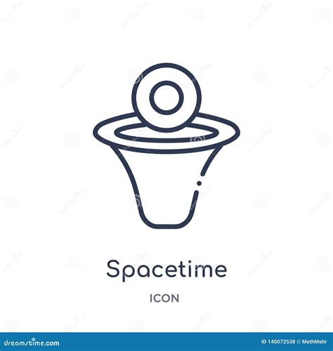 Linear Spacetime Curvature Icon From Education Outline Collection. Thin Line Spacetime Curvature ...