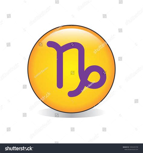 Capricorn Zodiac Sign Isolated Emoji Vector Stock Vector (Royalty Free ...