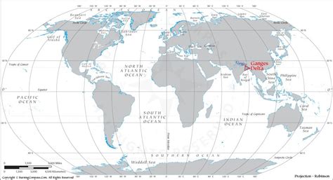 World Largest Delta on World Map, Where is Ganges Delta Located