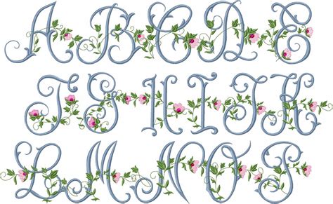 VINTAGE FLORAL MONOGRAM FONT | Bling Sass & Sparkle