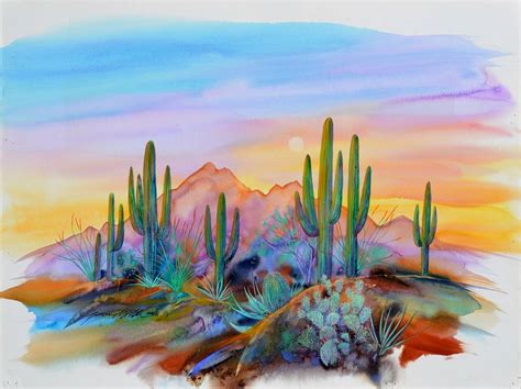 Desert Watercolor at PaintingValley.com | Explore collection of Desert Watercolor