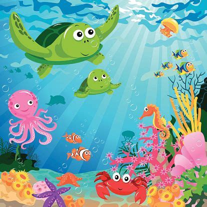 underwater sea creatures cartoon - Google Search | Under the sea ...