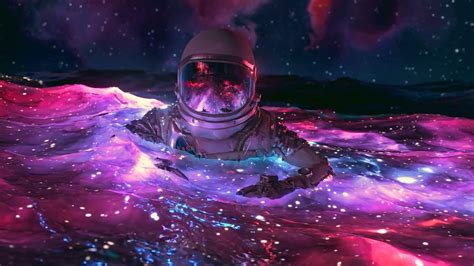 Astronaut Floating In Space Wallpaper