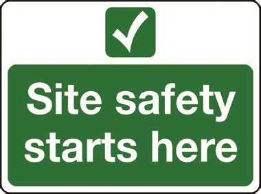 Construction Site Safety - Site safety starts here sign - StockSigns