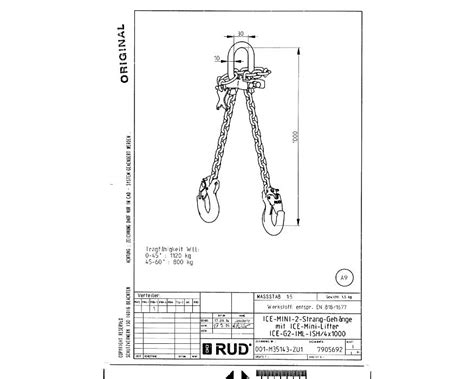 Adjustable two leg chain sling - 2,500lb capacity - grade 120