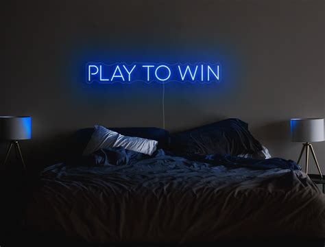 'Play To Win' Neon Sign | LED Neon Lights UK