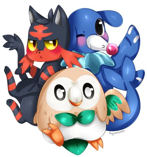 Alola Starters by beanbunn.deviantart.com on @DeviantArt | Pokemon ...